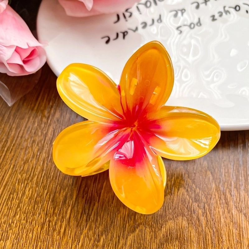 Minimalist Flower Plastic Resin Hair Claws