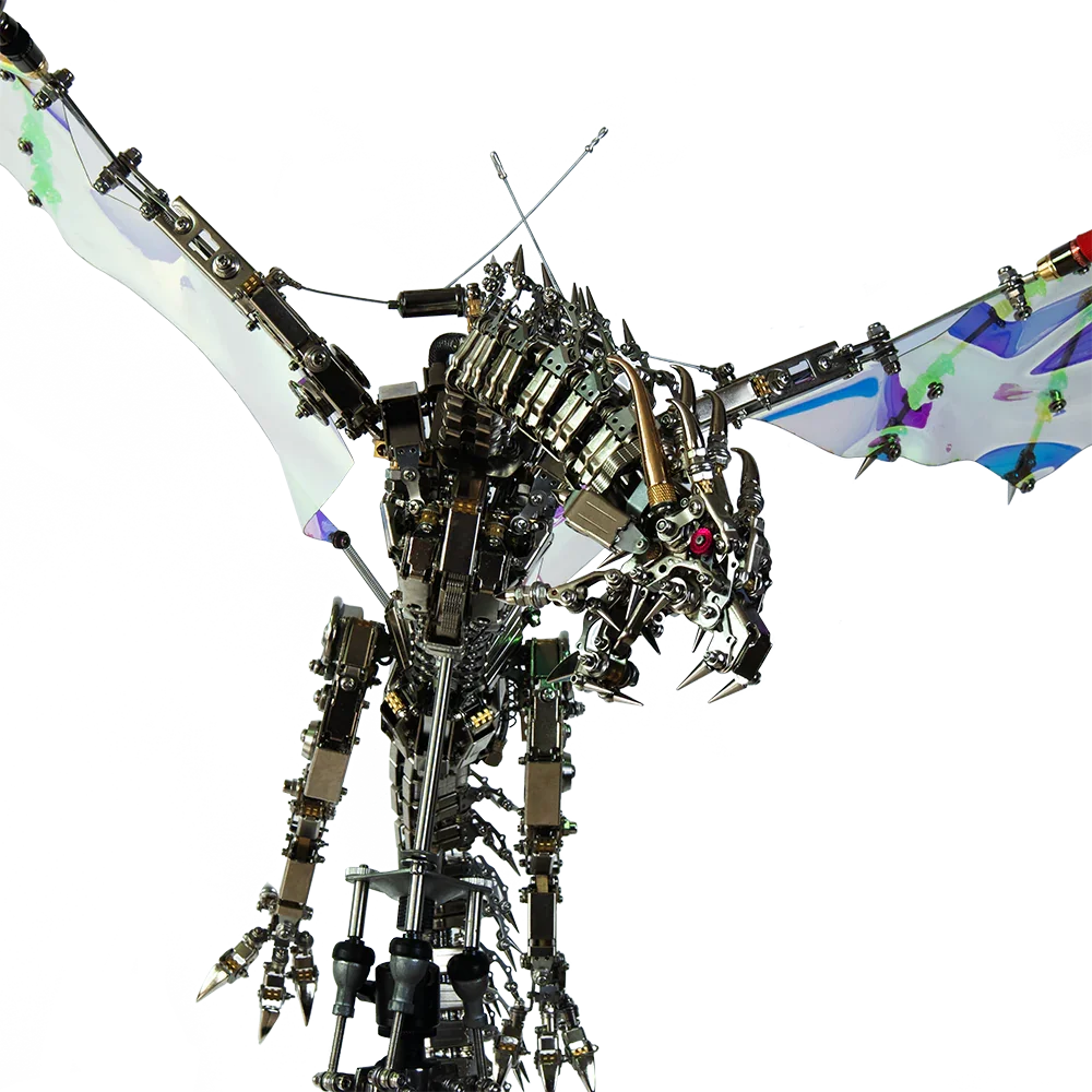 Zestaw Modelu 3D Mechaniczny Latający Smok Dragon Zestaw Modelu 3D Mechaniczny Tyranozaur Rex