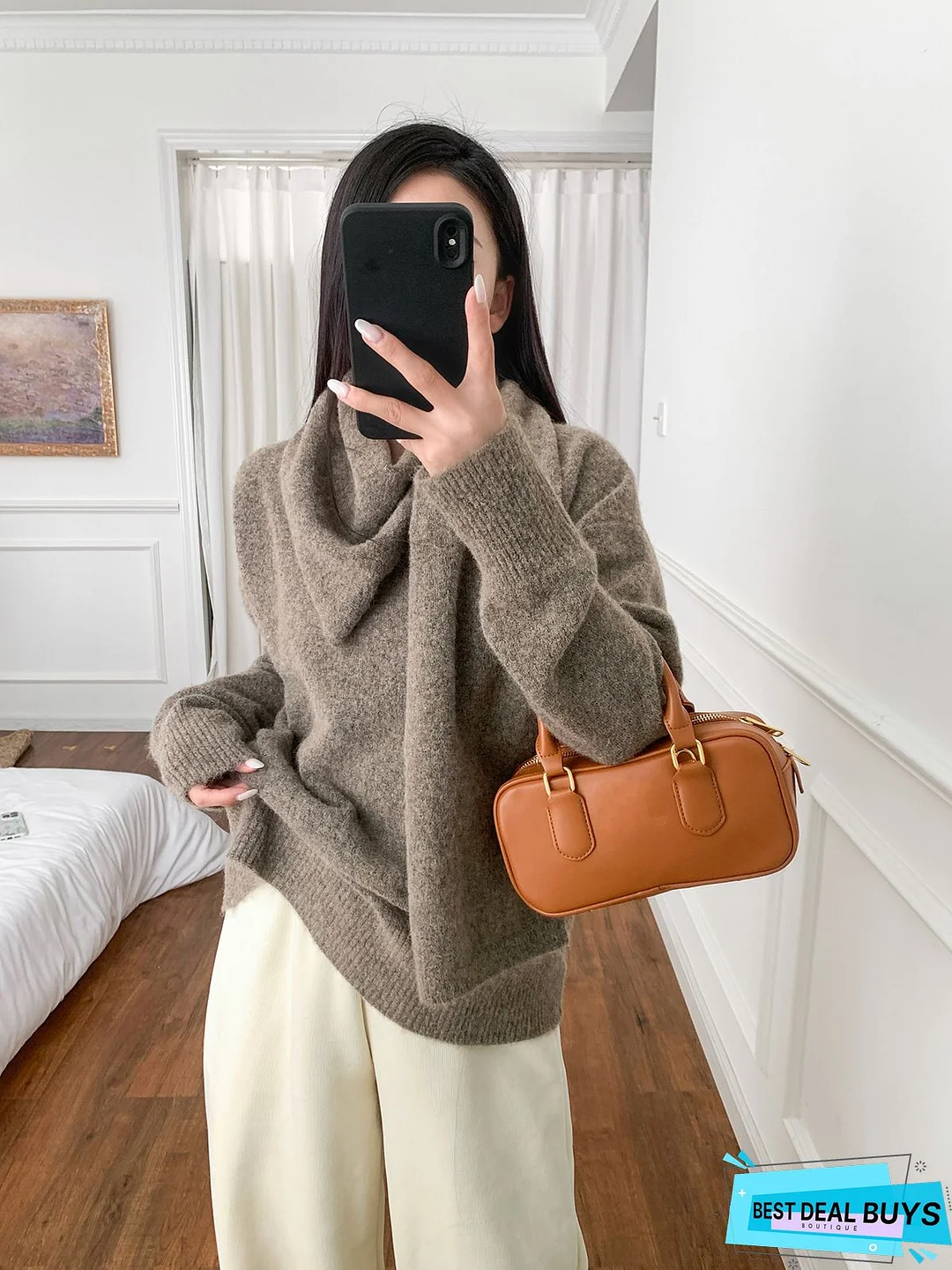 Solid Long Sleeve Cotton-Blend Casual Outerwear