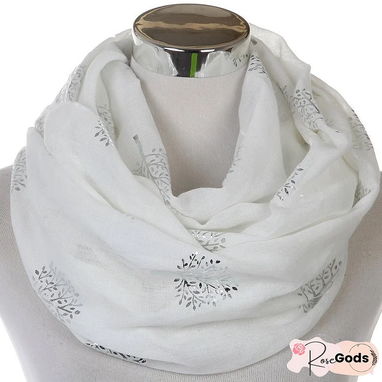 Leaf Mulberry Tree Hot Silver Scarf Fashion Versatile Shawl