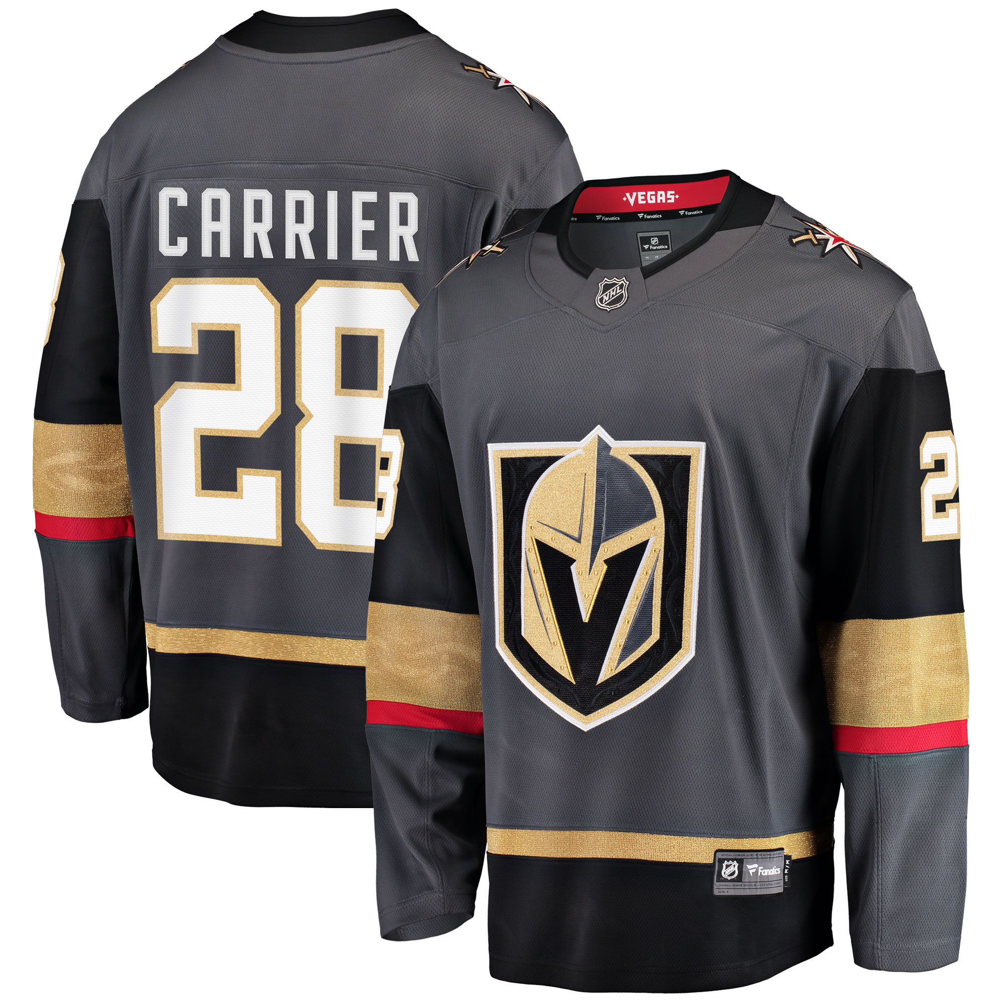 William Carrier Vegas Golden Knights Alternate Breakaway   Jersey &ndash; Gray mysite