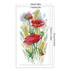 (Stamped/Counted) The Charm Of Poppy Flowers-14CT Cross Stitch 19*37cm/7.48*14.57in