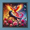 (40*40cm)Rose Field Phoenix Wolf - Full Round Drill Diamond Painting
