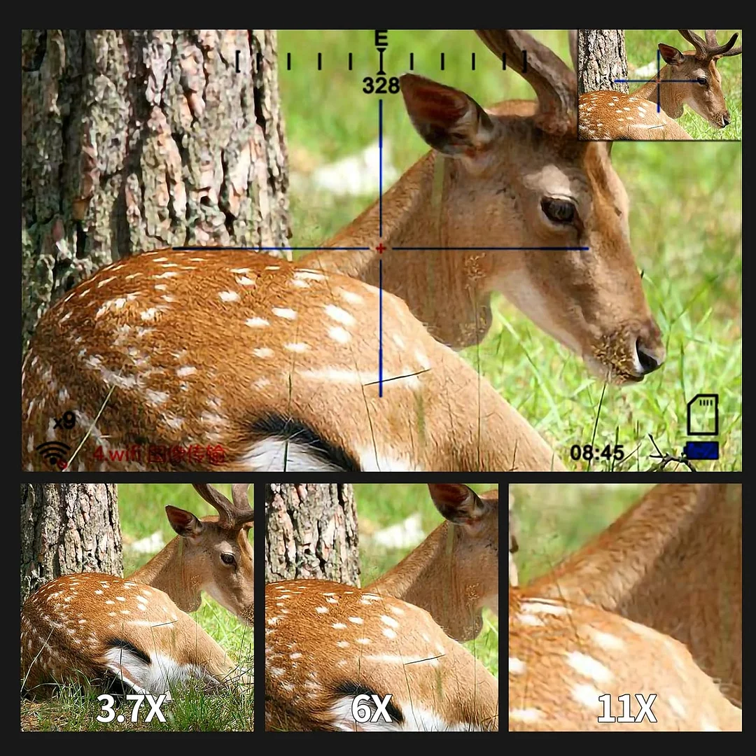 Digital Night Vision Scope HD 3.7-11X50 Tactical Sight Hunting Monocular Night Vision Weapon Riflescope