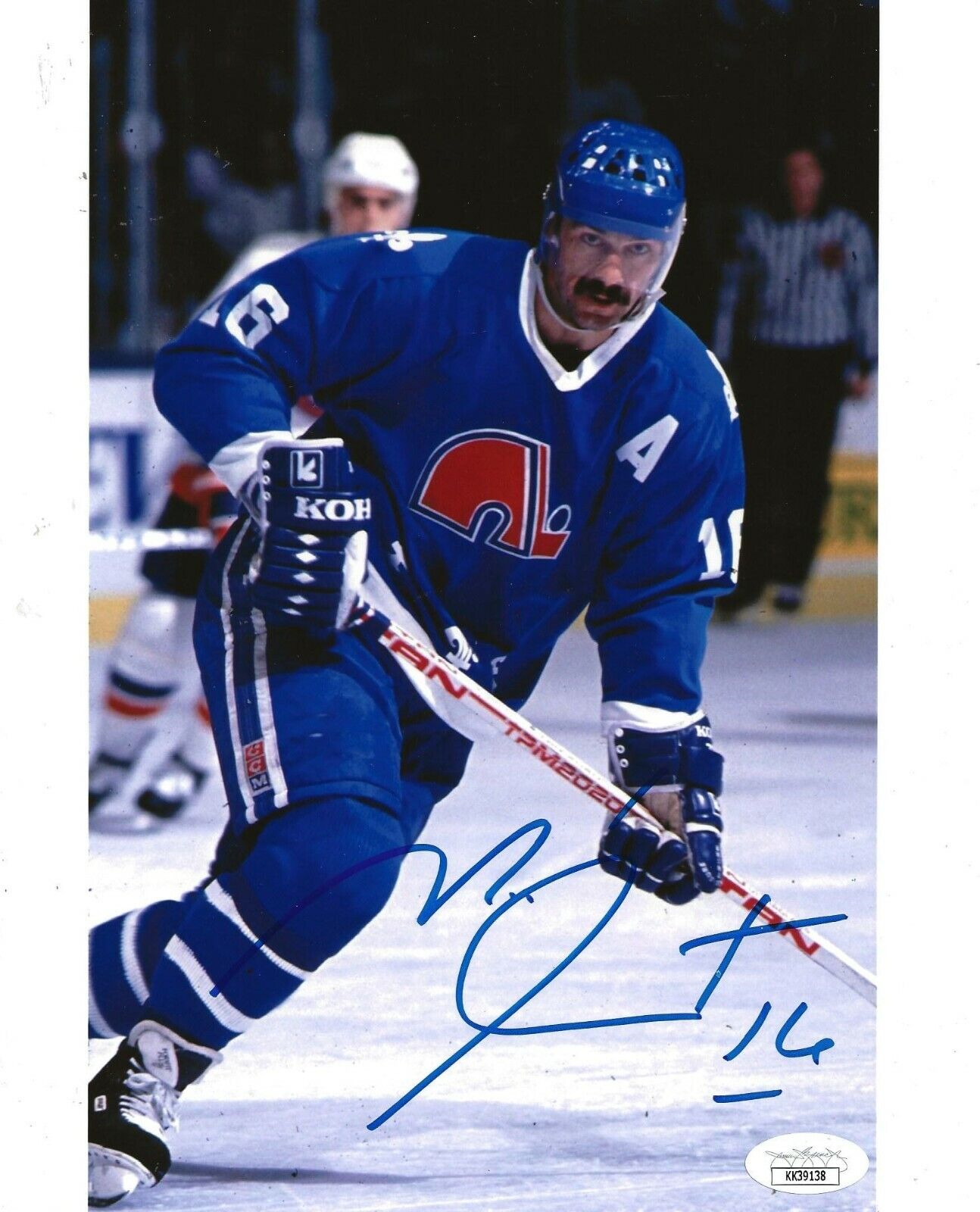 Michel Goulet signed Quebec Nordiques 8x10 Photo Poster painting autographed HOF 3 JSA