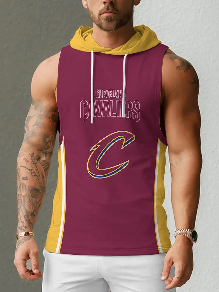 Cleveland Cavaliers Men's Casual Comfy Sleeveless Hooded Tank Top
