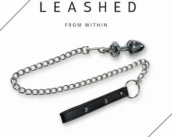 Butt Plug Leash BDSM Sex Toy Anal Plug Tail Plug Detachable Anal Beads Butt  Play Anal Restraints DDLG BDSM Submissive Collar Custom Studded