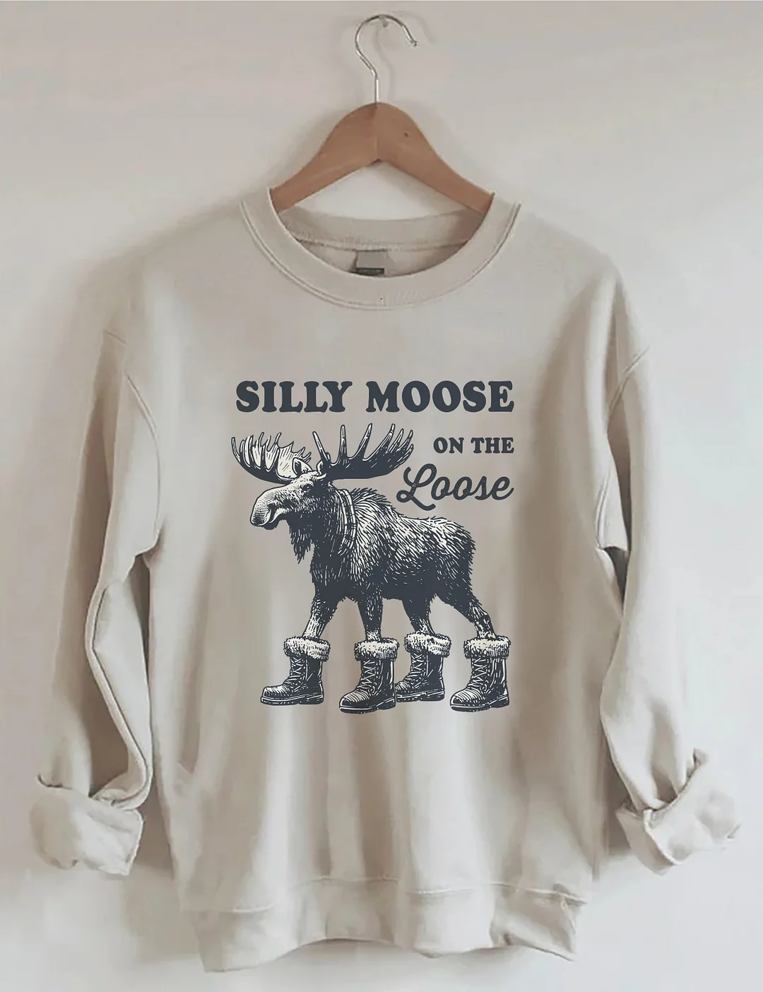 Silly Moose On The Loose Sweatshirt