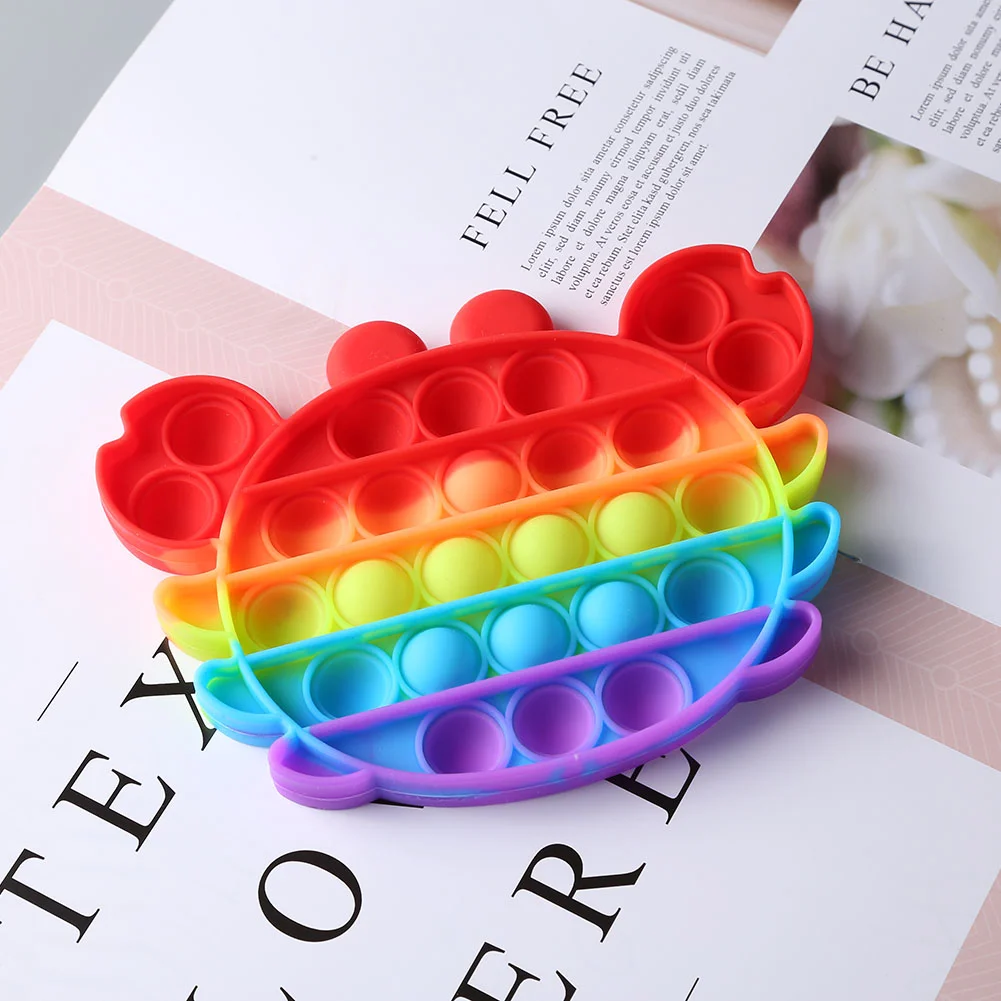 Push Bubble Sensory Toys Silicone Anti-Stress Vent Toys (Crab)
