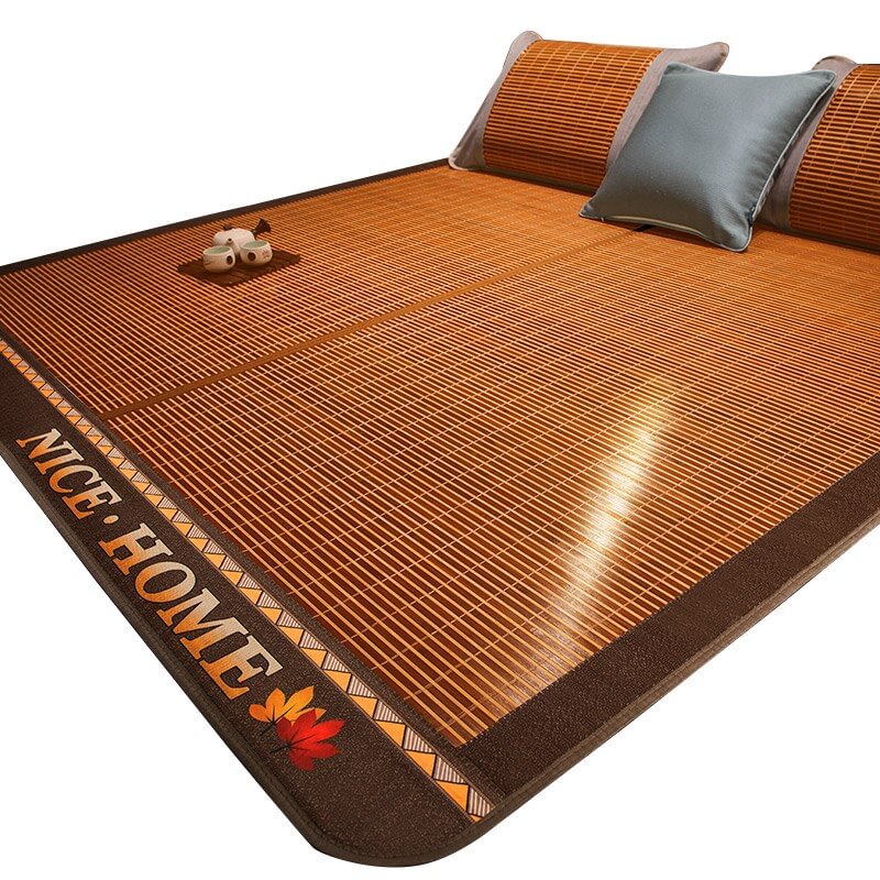 High End Bamboo mat summer cool mattress bamboo household straw mat double-sided positive and negative dual-use foldable ice mat