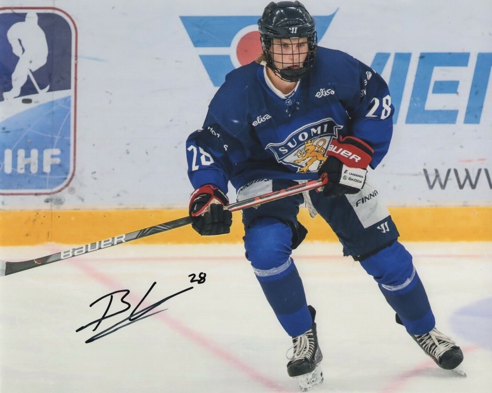 BRAD LAMBERT SIGNED AUTOGRAPH TEAM FINLAND 8X10 Photo Poster painting 2022 NHL DRAFT #2