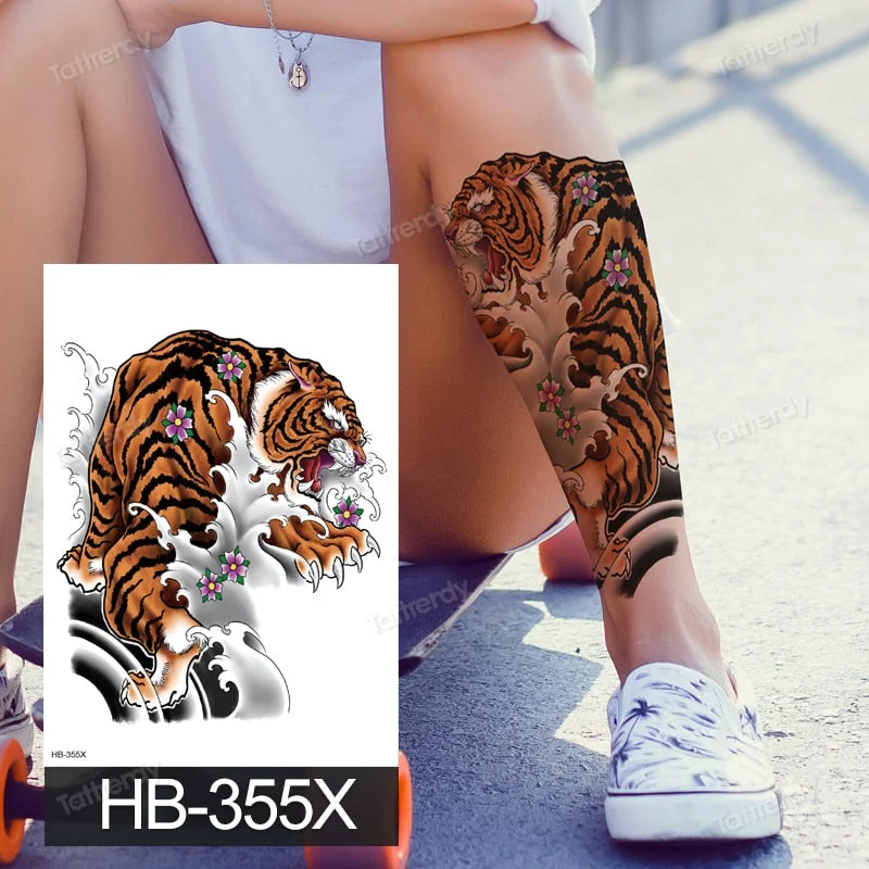 Waterproof Temporary Tattoo Sticker Butterfly Flower Wing Fake Tatto Big Tatoo Tatouage Temporaire Back Chest For Women Girl