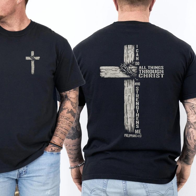 Faith Cross Graphic T-Shirt / Sweatshirt / Hoodie ✝️ &ndash; Inspirational Christian Apparel
