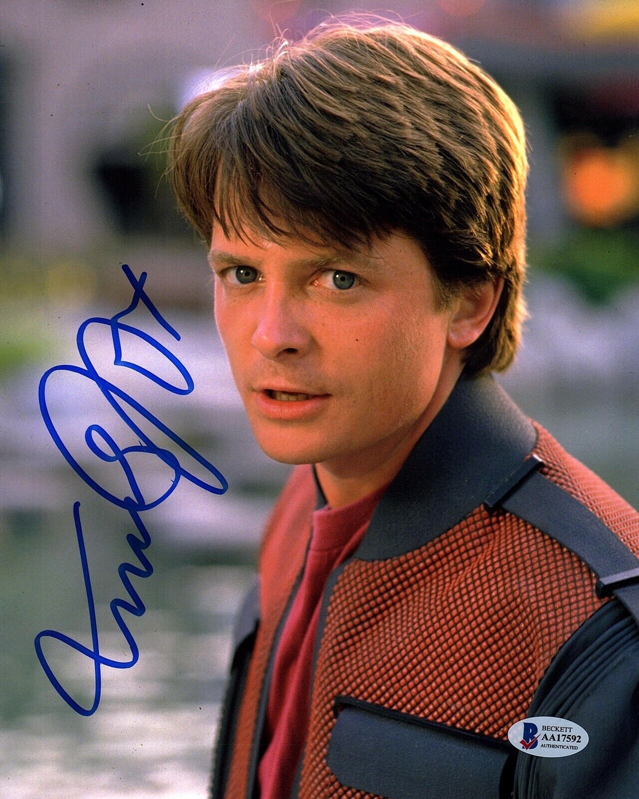 MICHAEL J FOX Signed Auto BACK TO THE FUTURE