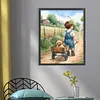 Boy Golden Retriever-11CT Stamped Cross Stitch 40*50cm/15.75*19.69in tapestrymarket