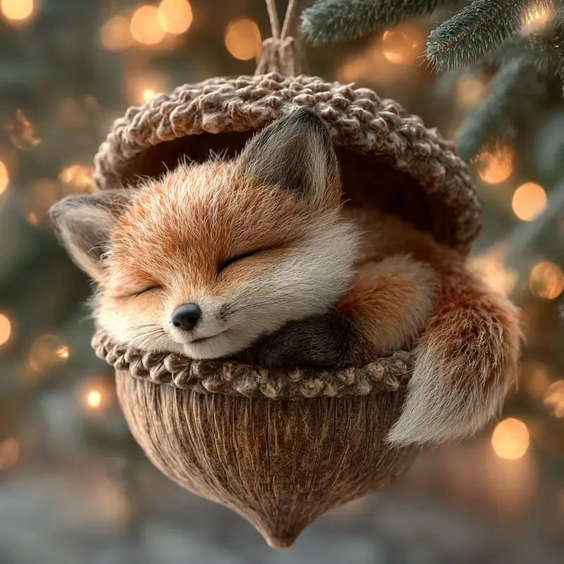 Woodland Friends Acorn Ornament Set &ndash; A Touch of Rustic Christmas Charm