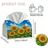 DIY Diamond Art Tissue Box Holder Sunflower PU Leather Diamond Art Desktop Organizer Resin Rhinestone Storage Organizers Gem Art Home Office Decor Craft Gift