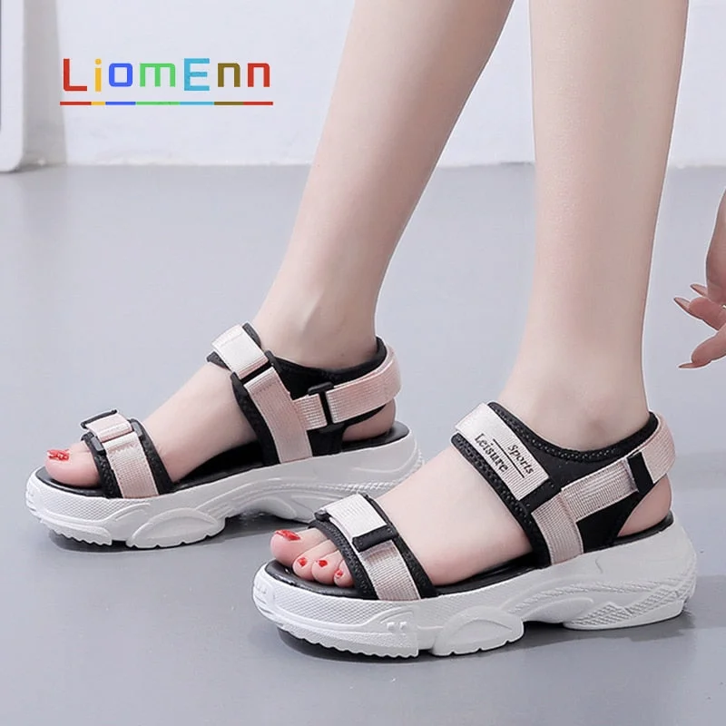 White Platform Sandals Women Shoes 2021 New Summer Ladies Chunky Sandals Sport Female Shoe zapatos chaussure femme Small Size 33
