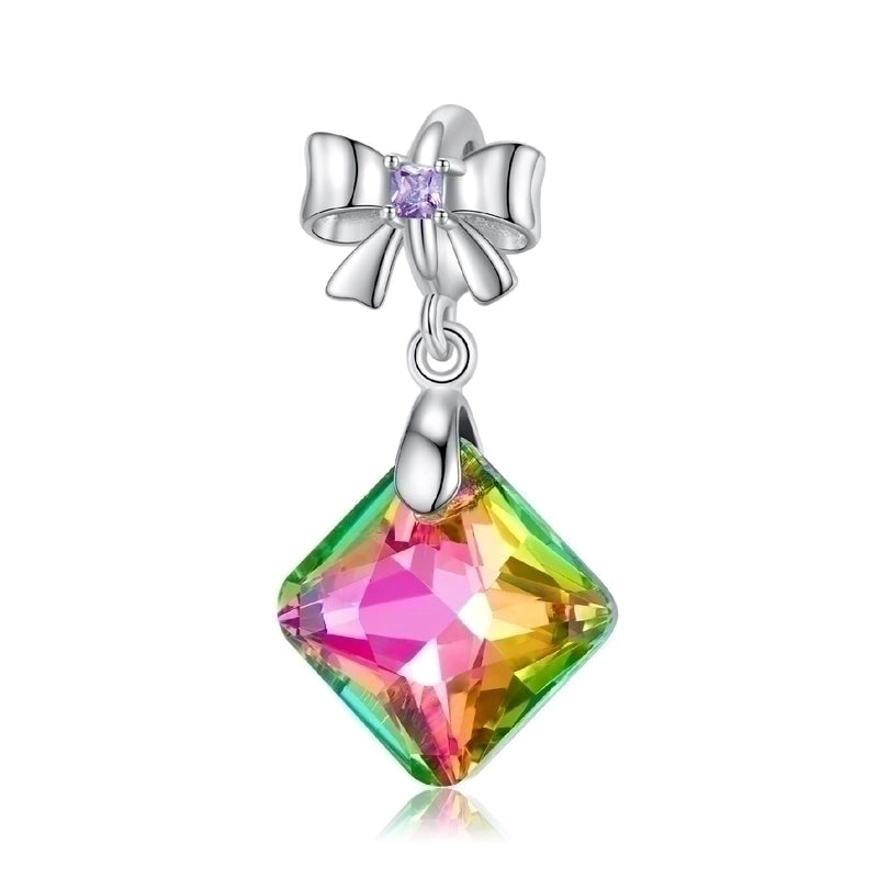 1 Piece 925 Sterling Silver Artificial Crystal Zircon Star Heart Shape Jewelry Accessories