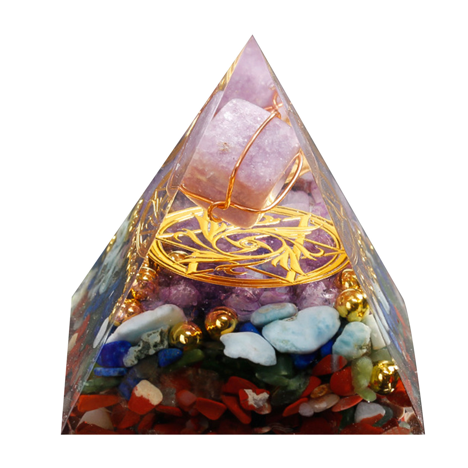 

6cm Natural Orgonite Pyramid Chakra, 501 Original