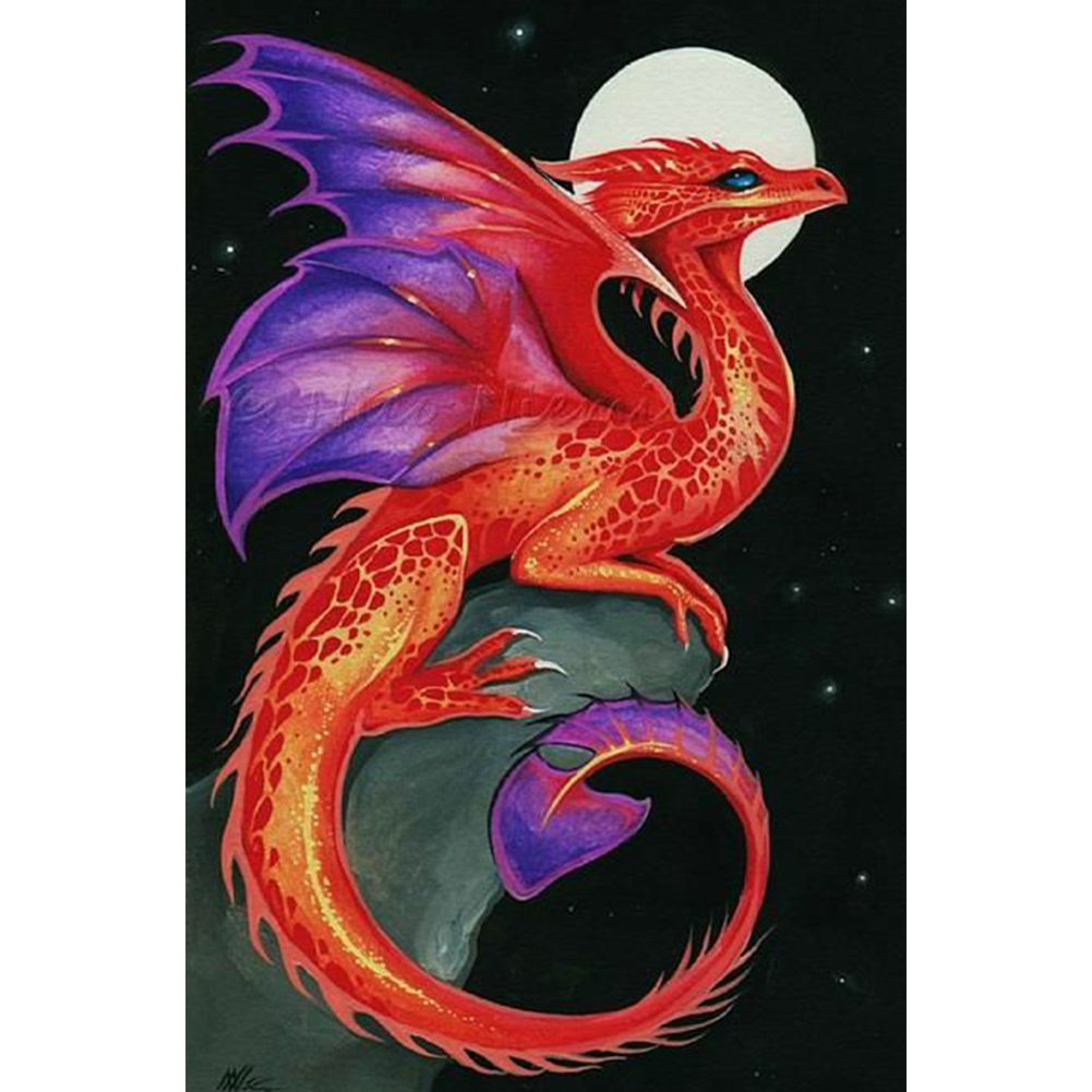 

40*80CM - Round Drill Diamond Painting - Flying Dragon, 501 Original
