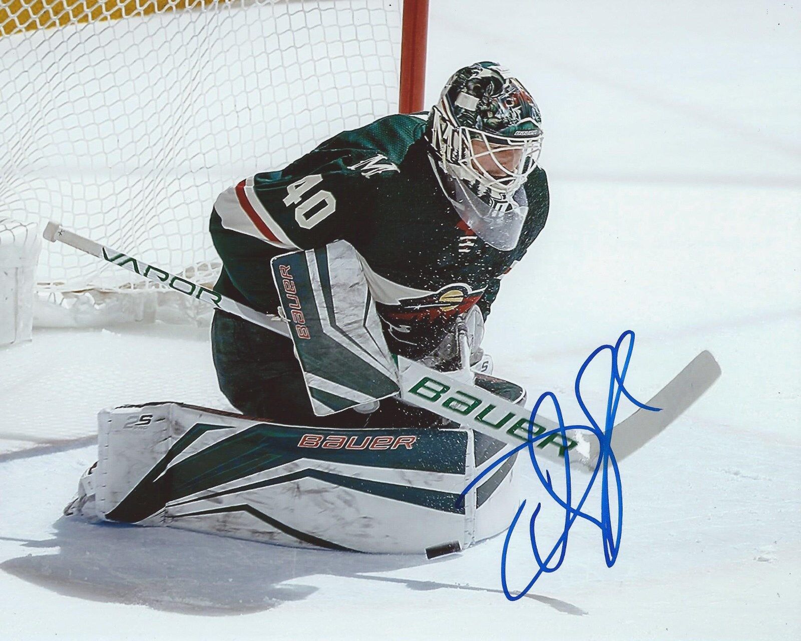 Devan Dubnyk Signed 8x10 Photo Poster painting Minnesota Wild Autographed COA B