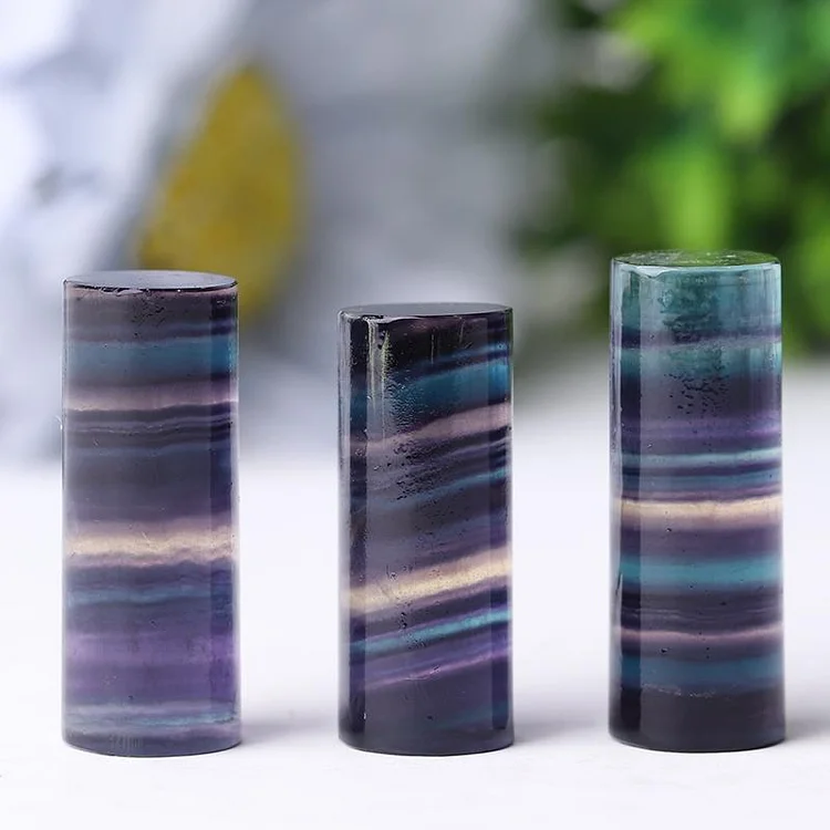 1.2" Fluorite Cylinder Crystal Towers Points Bulk