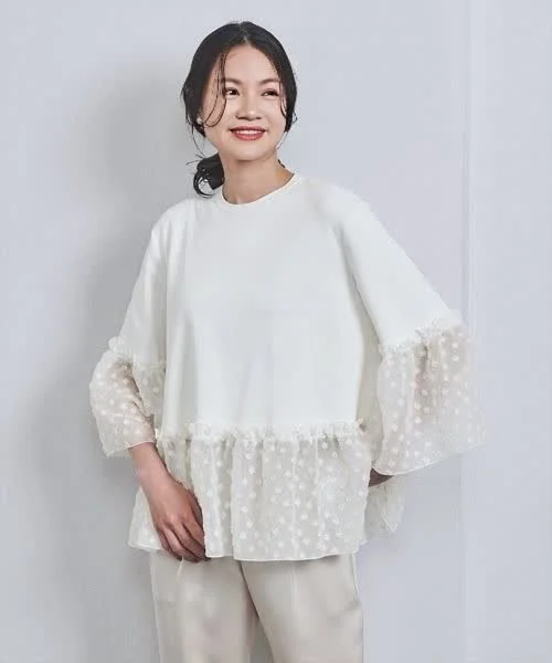 フラワーカットジャガード　コンビニット フラワーカットジャカード コンビニット