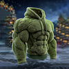3D Print Christmas Ugly Sweater Men's Vintage Muscle Line Art Flannel Cozy Hooded Sweatshirt by Inlyline