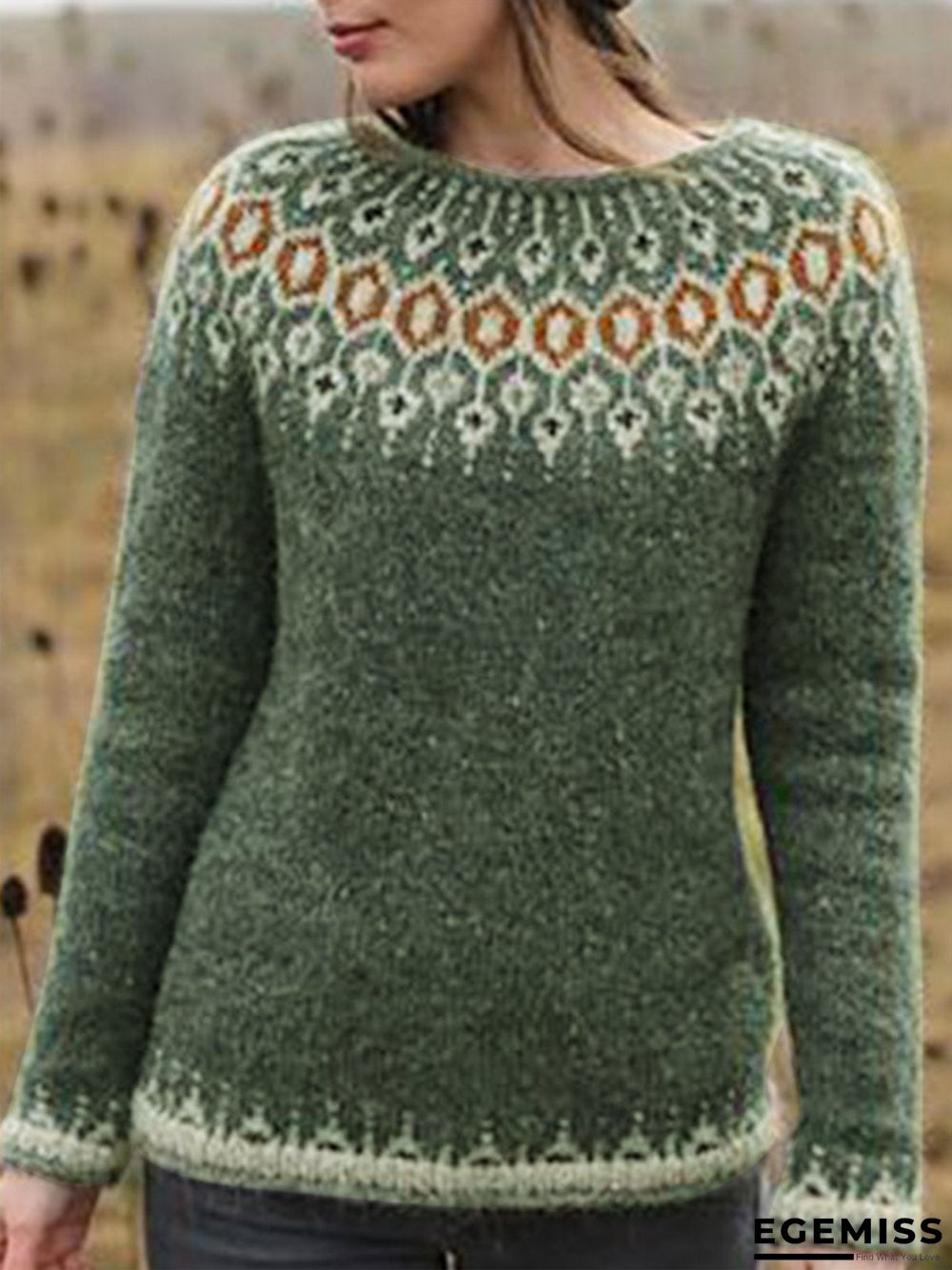 Color-Block Vintage Sweater | EGEMISS