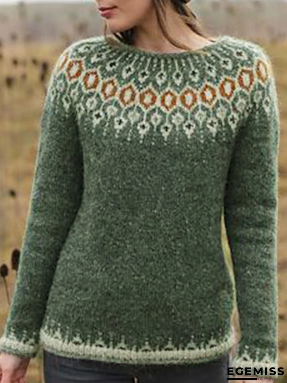 Color-Block Vintage Sweater | EGEMISS