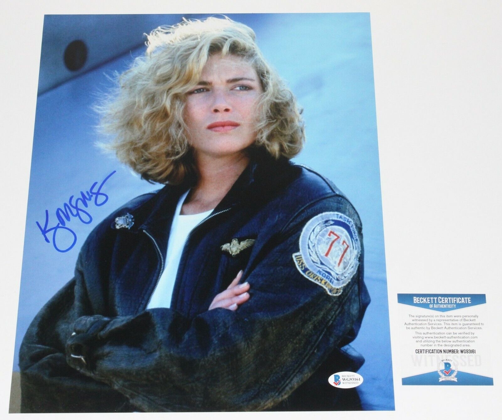 ACTRESS KELLY MCGILLIS SIGNED TOP GUN CHARLIE 11x14 MOVIE Photo Poster painting BECKETT COA BAS!