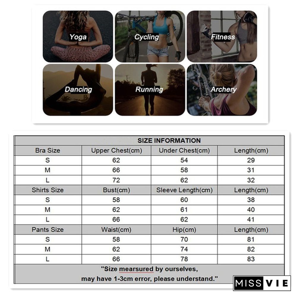 Womens Sportswear Yoga Set Workout Clothes Athletic Wear Sports Gym Legging Seamless