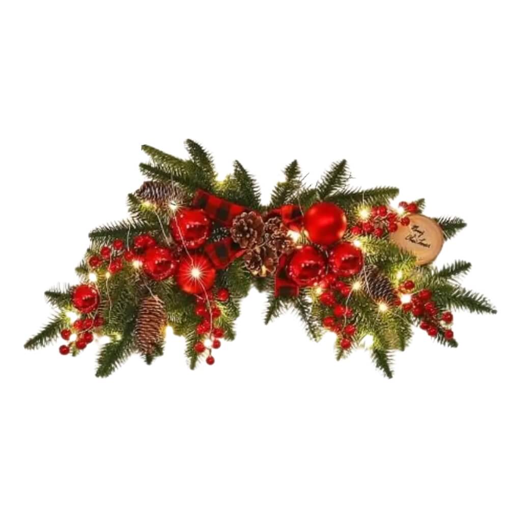 Christmas Artificial Pine Needles Swags with Light