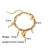 Chic Golden Stainless Steel Pearl Zircon Bracelets