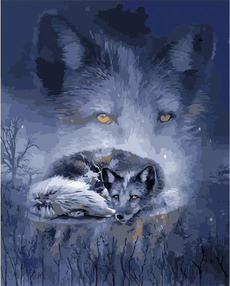 

The Wolf Shadow – Paint By Numbers - 40*50CM, 501 Original
