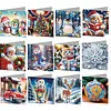12Pcs DIY Diamond Painting Greeting Card with Envelopes&Tools Diamond Painting Greeting Card Set Multi Purpose Creative Birthday & Thanksgiving Card Kit