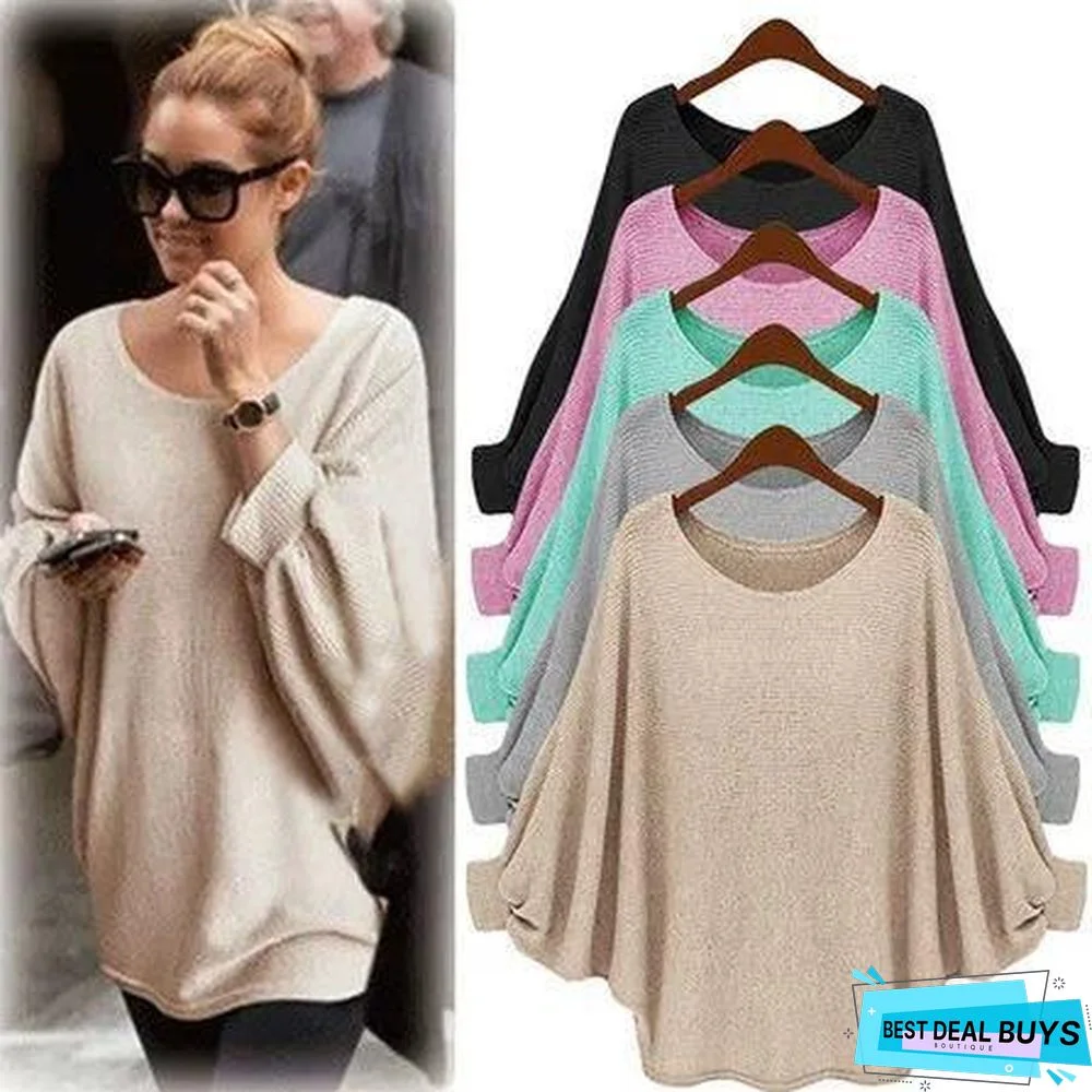 Casual Acrylic Crew Neck Sweater