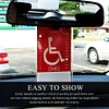 Wevdn 4 PCS Handicap Placard Holder, 13.86&times;4.92 Inches Ultra Transparent Disabled Parking Placard Protector Hanger Sleeve, Easily Display & Swing Away Your Disabled Parking Placard