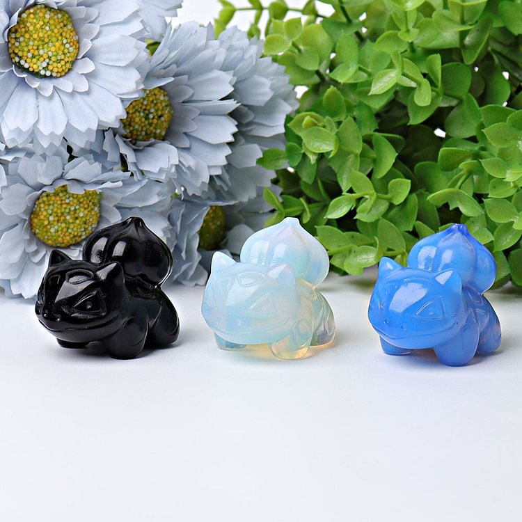 1.8" Bulbasaur Crystal Carvings Cartoon