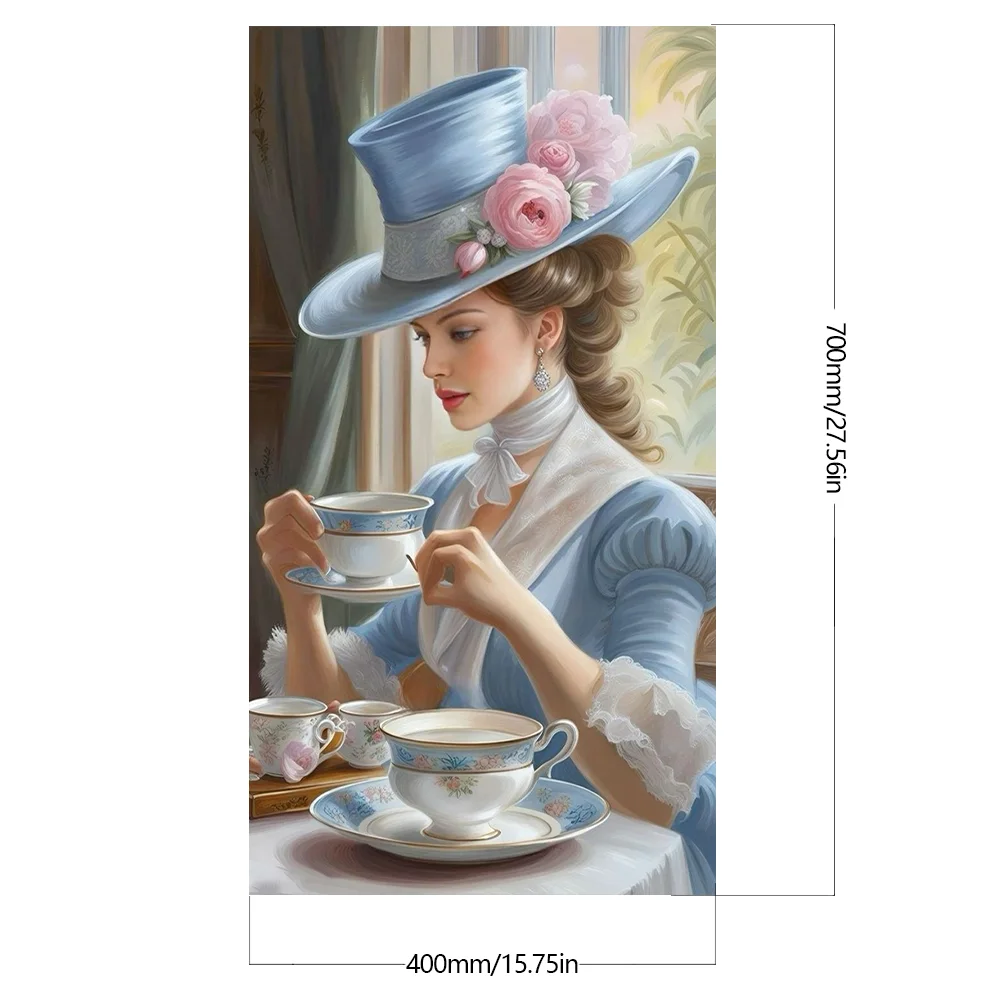 DIY Paint By Number 40*70cm - Lady Having Afternoon Tea