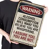 [Big Size]Warning - Metal Tin Signs(12*16Inch) - Bar