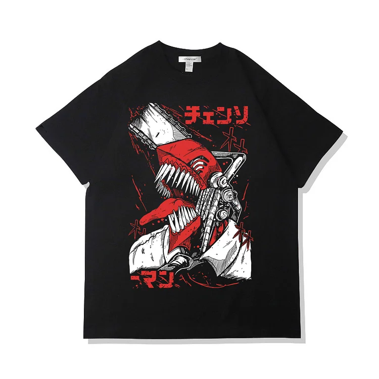 Pure Cotton Chainsaw Man Aesthetic T-shirt weebmemes