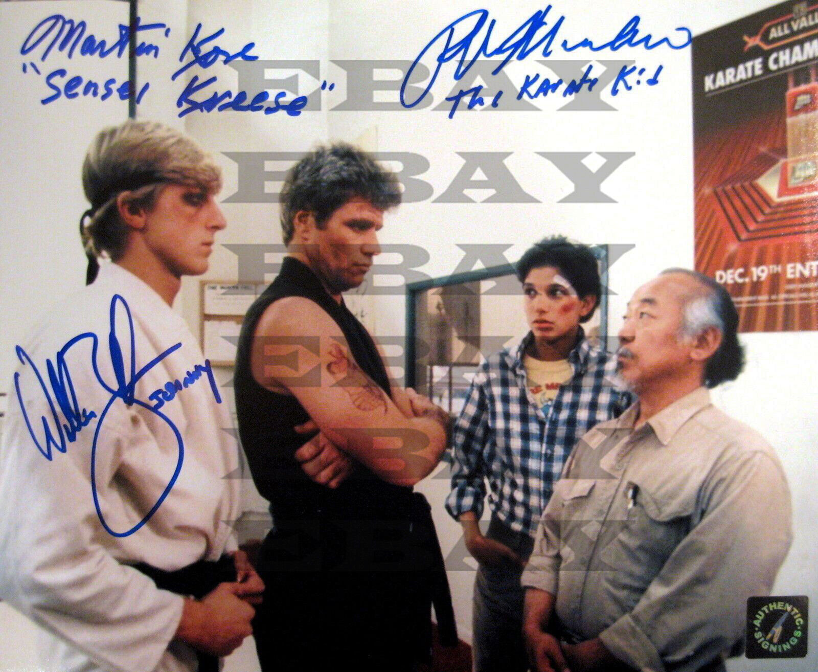 Ralph Macchio, William Zabka & Kove Karate Kid Signed 8x10 Photo Poster painting Reprint