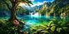 Luxury AB Velvet Diamond Painting Kit - Landscape