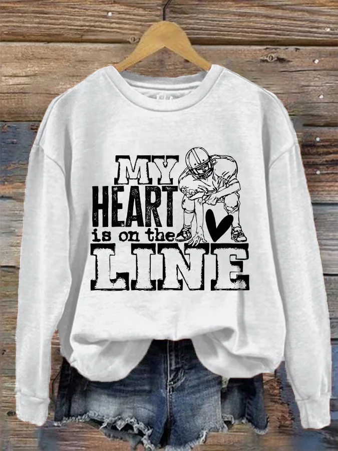 Women's My Heart Is On the Line Sweatshirt socialshop