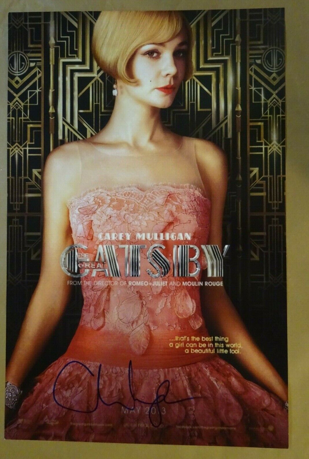 Signed CAREY MULLIGAN Autographed THE GREAT GATSBY Photo Poster paintinggraph 11x17