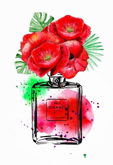 FLOWER ART POSTER - PERFUME PROMO 3 - HIGH GLOSS Photo Poster painting POSTER -  POST!