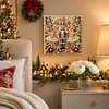 (20x20cm)Nutcracker DIY Pearl Painting Art With Inner Wooden Framed Kit