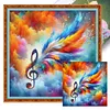 Colorful Musical Note Feather-11CT Stamped Cross Stitch 40*40cm/15.75*15.75in tapestrymarket